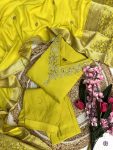 FANCY ROMAN SILK EMBROIDERY WORK TOP BOTTOM WITH DUPATTA FESTIVE WEAR WHOLESALE PRICE ETHNIC GARMENT (12)