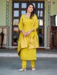 FANCY ROMAN SILK EMBROIDERY WORK TOP BOTTOM WITH DUPATTA FESTIVE WEAR WHOLESALE PRICE ETHNIC GARMENT (12)