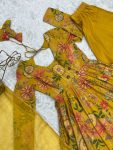 FANCY RROMAN SILK DISCHARGE PRINTING WORK KEDIYA STYLE TOP PALAZZO WITH DUPATTA PARTY WEAR WHOLESALE PRICE ETHNIC GARMENT (2)