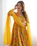 FANCY RROMAN SILK DISCHARGE PRINTING WORK KEDIYA STYLE TOP PALAZZO WITH DUPATTA PARTY WEAR WHOLESALE PRICE ETHNIC GARMENT (2)