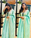 FANCY SANGUDI SILK SEQUENCE ZARI WORK GOWN WITH DUPATTA FESTIVE WEAR WHOLESALE PRICE ETHNIC GARMENT (3)