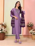 FANCY SILK THREAD EMBROIDERY WORK TOP BOTTOM WITH DUPATTA FESTIVE WEAR WHOLESALE PRICE ETHNIC GARMENT (1)