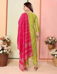 FANCY SILK THREAD EMBROIDERY WORK TOP BOTTOM WITH DUPATTA FESTIVE WEAR WHOLESALE PRICE ETHNIC GARMENT (4)