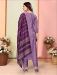 FANCY SILK THREAD EMBROIDERY WORK TOP BOTTOM WITH DUPATTA FESTIVE WEAR WHOLESALE PRICE ETHNIC GARMENT (1)