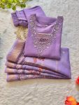 FANCY SOFT SILK HANDWORK THREAD SEQUENCE WORK TOP BOTTOM WITH DUPATTA PARTY WEAR WHOLESALE PRICE ETHNIC GARMENT (1)