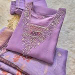 FANCY SOFT SILK HANDWORK THREAD SEQUENCE WORK TOP BOTTOM WITH DUPATTA PARTY WEAR WHOLESALE PRICE ETHNIC GARMENT (1)