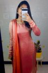 FANCY SPACE SILK PLAIN TOP WITH STAR SHINING  GEORGETTE DUPATTA  PEACH