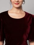 FANCY VELVET PLAIN ONE PIECE PARTY WEAR WHOLESALE PRICE ETHNIC GARMENT (3)