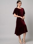 FANCY VELVET PLAIN ONE PIECE PARTY WEAR WHOLESALE PRICE ETHNIC GARMENT (3)