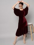 FANCY VELVET PLAIN ONE PIECE PARTY WEAR WHOLESALE PRICE ETHNIC GARMENT (3)