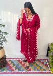 FANCY VICHITRA SILK HAND WORK GOWN BOTTOM WITH DUPATTA PARTY WEAR WHOLESALE PRICE ETHNIC GARMENT (2)