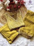 FANCY VISCOSE CHANDERI SILK EMBROIDERY WORK TOP BOTTOM WITH DUPATTA PARTY WEAR WHOLESALE PRICE ETHNIC GARMENT (6)