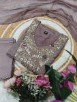 FANCY VISCOSE CHINON SEQUENCE CODING EMBROIDERY WORK TOP BOTTOM WITH DUPATTA FESTIVE WEAR WHOLESALE PRICE ETHNIC GARMENT (2)