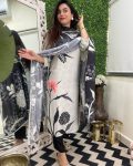 FANCY VISCOSE RAYON PRINTED TOP BOTTOM WITH DUPATTA PARTY WEAR WHOLESALE PRICE ETHNIC GARMENT (3)