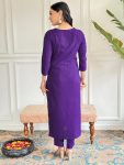 FANCY VISCOSE RAYON SEQUENCE CODING EMBROIDERY WORK TOP BOTTOM WITH DUPATTA PARTY WEAR WHOLESALE PRICE ETHNIC GARMENT (4)