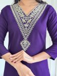 FANCY VISCOSE RAYON SEQUENCE CODING EMBROIDERY WORK TOP BOTTOM WITH DUPATTA PARTY WEAR WHOLESALE PRICE ETHNIC GARMENT (4)