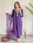 FANCY VISCOSE RAYON SEQUENCE CODING EMBROIDERY WORK TOP BOTTOM WITH DUPATTA PARTY WEAR WHOLESALE PRICE ETHNIC GARMENT (4)