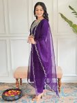 FANCY VISCOSE RAYON SEQUENCE CODING EMBROIDERY WORK TOP BOTTOM WITH DUPATTA PARTY WEAR WHOLESALE PRICE ETHNIC GARMENT (4)