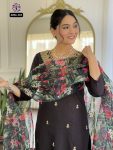 FANCY VISCOSE SILK EMBROIDREY WORK TOP BOTTOM WITH DUPATTA PARTY WEAR WHOLESALE PRICE ETHNIC GARMENT (3)