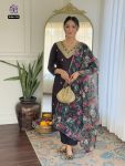 FANCY VISCOSE SILK EMBROIDREY WORK TOP BOTTOM WITH DUPATTA PARTY WEAR WHOLESALE PRICE ETHNIC GARMENT (3)
