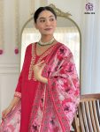 FANCY VISCOSE SLUB EMBROIDERY CODING WORK TOP BOTTOM WITH DUPATTA PARTY WEAR WHOLESALE PRICE ETHNIC GARMENT (5)