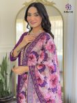 FANCY VISCOSE SLUB EMBROIDERY CODING WORK TOP BOTTOM WITH DUPATTA PARTY WEAR WHOLESALE PRICE ETHNIC GARMENT (3)