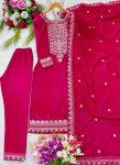 FANCY VISCOSE VELVET EMBROIDERY SEQUENCE WORK TOP BOTTOM WITH DUPATTA PARTY WEAR WHOLESALE PRICE ETHNIC GARMENT (8)