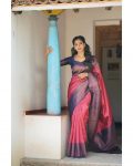 FASHIONABLE BANARASI SOFT SILK JACQUARD WEAVING WORK SAREE WITH UNSTITCHED BLOUSE PARTY WEAR WHOLESALE PRICE ETHNIC GARMENT (27)