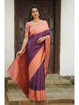 FASHIONABLE BANARASI SOFT SILK JACQUARD WEAVING WORK SAREE WITH UNSTITCHED BLOUSE PARTY WEAR WHOLESALE PRICE ETHNIC GARMENT (14)