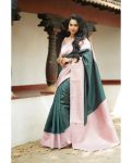 FASHIONABLE BANARASI SOFT SILK JACQUARD WEAVING WORK SAREE WITH UNSTITCHED BLOUSE PARTY WEAR WHOLESALE PRICE ETHNIC GARMENT (24)