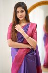 FASHIONABLE BANARASI SOFT SILK WEAVING WORK SAREE WITH UNSTITCHED BLOUSE PARTY WEAR WHOLESALE PRICE ETHNIC GARMENT (10)