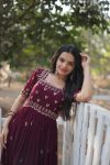 FASHIONABLE BLOOMING GEORGETTE EMBROIDERY ZARI SEQUENCE WORK ONLY GOWN PARTY WEAR WHOLESALE PRICE ETHNIC GARMENT (9)