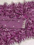 FASHIONABLE CHINON DIGITAL PRINTED EMBROIDREY CODING SEQUENCE WORK SAREE WITH UNSTITCHED BLOUSE AND WAIST BELT PARTY WEAR WHOLESALE PRICE ETHNIC GARMENT (3)