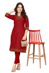 FASHIONABLE COTTON BEAUTIFUL NECK DESIGN ONLY KURTI PARTY WEAR WHOLESALE PRICE ETHNIC GARMENT (5)