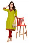 FASHIONABLE COTTON BEAUTIFUL NECK DESIGN ONLY KURTI PARTY WEAR WHOLESALE PRICE ETHNIC GARMENT (9)