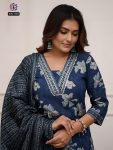 FASHIONABLE COTTON PRINTED EMBROIDERY WORK TOP BOTTOM WITH DUPATTA PARTY WEAR WHOLESALE PRICE ETHNIC GARMENT (6)