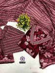 FASHIONABLE COTTON PRINTED EMBROIDERY WORK TOP BOTTOM WITH DUPATTA PARTY WEAR WHOLESALE PRICE ETHNIC GARMENT (3)