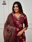 FASHIONABLE COTTON PRINTED EMBROIDERY WORK TOP BOTTOM WITH DUPATTA PARTY WEAR WHOLESALE PRICE ETHNIC GARMENT (3)