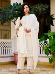 FASHIONABLE COTTON SEQUNECE EMBROIDERY CHIKANKARI WORK TOP BOTTOM WITH DUPATTA PARTY WEAR WHOLESALE PRICE ETHNIC GARMENT (4)