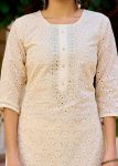 FASHIONABLE COTTON SEQUNECE EMBROIDERY CHIKANKARI WORK TOP BOTTOM WITH DUPATTA PARTY WEAR WHOLESALE PRICE ETHNIC GARMENT (4)