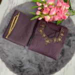 FASHIONABLE CRUSH HAND WORK ON NECK PLAIN GOWN WITH LACE WIRK DUPATTA PARTY WEAR WHOLESALE PRICE ETHNIC GARMENT (3)