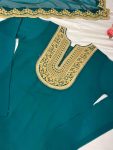 FASHIONABLE GEORGETTE EMBROIDERY SEQUENCE THREAD WORK TOP SHARARA WITH DUPATTA PARTY WEAR WHOLESALE PRICE ETHNIC GARMENT (6)