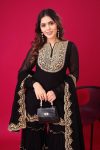 FASHIONABLE GEORGETTE EMBROIDERY SEQUENCE THREAD WORK TOP SHARARA WITH DUPATTA PARTY WEAR WHOLESALE PRICE ETHNIC GARMENT (14)