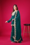 FASHIONABLE GEORGETTE EMBROIDERY SEQUENCE THREAD WORK TOP SHARARA WITH DUPATTA PARTY WEAR WHOLESALE PRICE ETHNIC GARMENT (6)