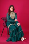 FASHIONABLE GEORGETTE EMBROIDERY SEQUENCE THREAD WORK TOP SHARARA WITH DUPATTA PARTY WEAR WHOLESALE PRICE ETHNIC GARMENT (6)