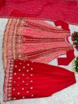 FASHIONABLE GEORGETTE EMBROIDERY SEQUENCE WORK TOP PALAZZO WITH DUPATTA PARTY WEAR WHOLESALE PRICE ETHNIC GARMENT (1)