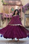 FASHIONABLE GEORGETTE PLAIN LAYER GOWN WITH EMBROIDERY SEQUENCE WORK DUPATTA PARTY WEAR WHOLESALE PRICE ETHNIC GARMENT (23)