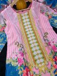 FASHIONABLE MUSLIN COTTOM DIGITAL PRINTED WITH MIRROR AND DIAMOND HANDWORK TOP BOTTOM WITH DUPATTA FESTIVE WEAR WHOLESALE PRICE ETHNIC GARMENT (9)