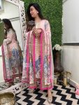 FASHIONABLE MUSLIN COTTOM DIGITAL PRINTED WITH MIRROR AND DIAMOND HANDWORK TOP BOTTOM WITH DUPATTA FESTIVE WEAR WHOLESALE PRICE ETHNIC GARMENT (9)