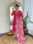 FASHIONABLE RAYON EMBROIDERY WORK TOP BOTTOM WITH DUPATTA PARTY WEAR WHOLESALE PRICE ETHNIC GARMENT (8)